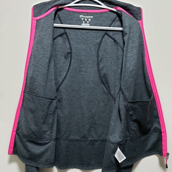 Champion Sport Running Jacket Zip Up Grey Pink Women's Size M NWOT - Picture 6 of 9